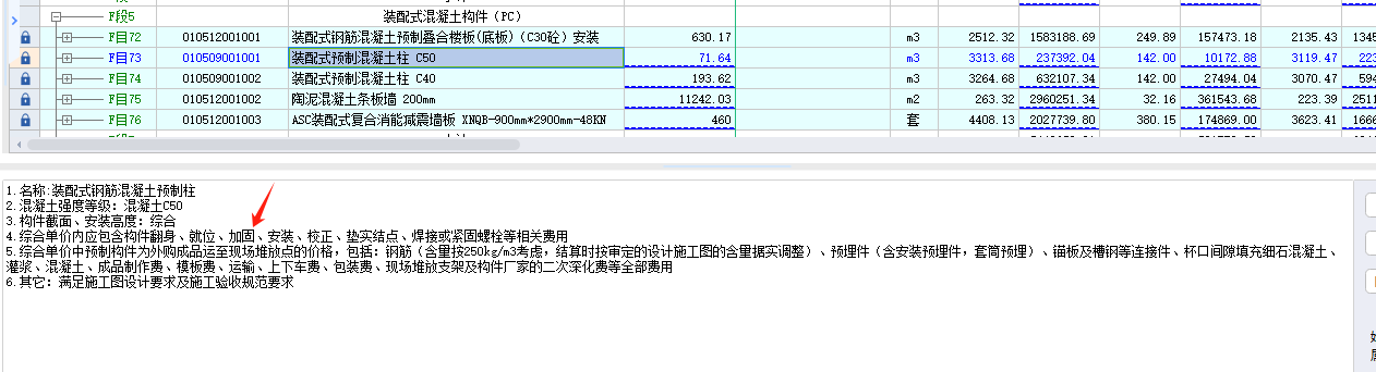 项目特征
