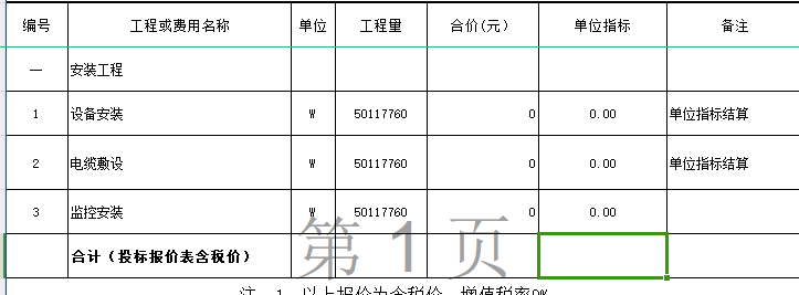 合价