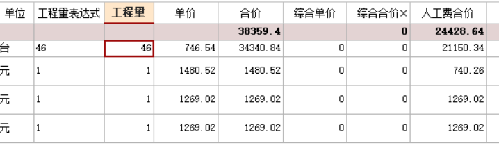 合价