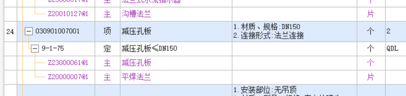 套清单