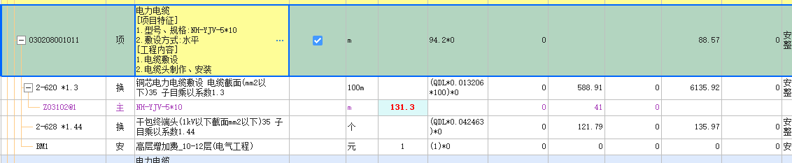 综合单价不