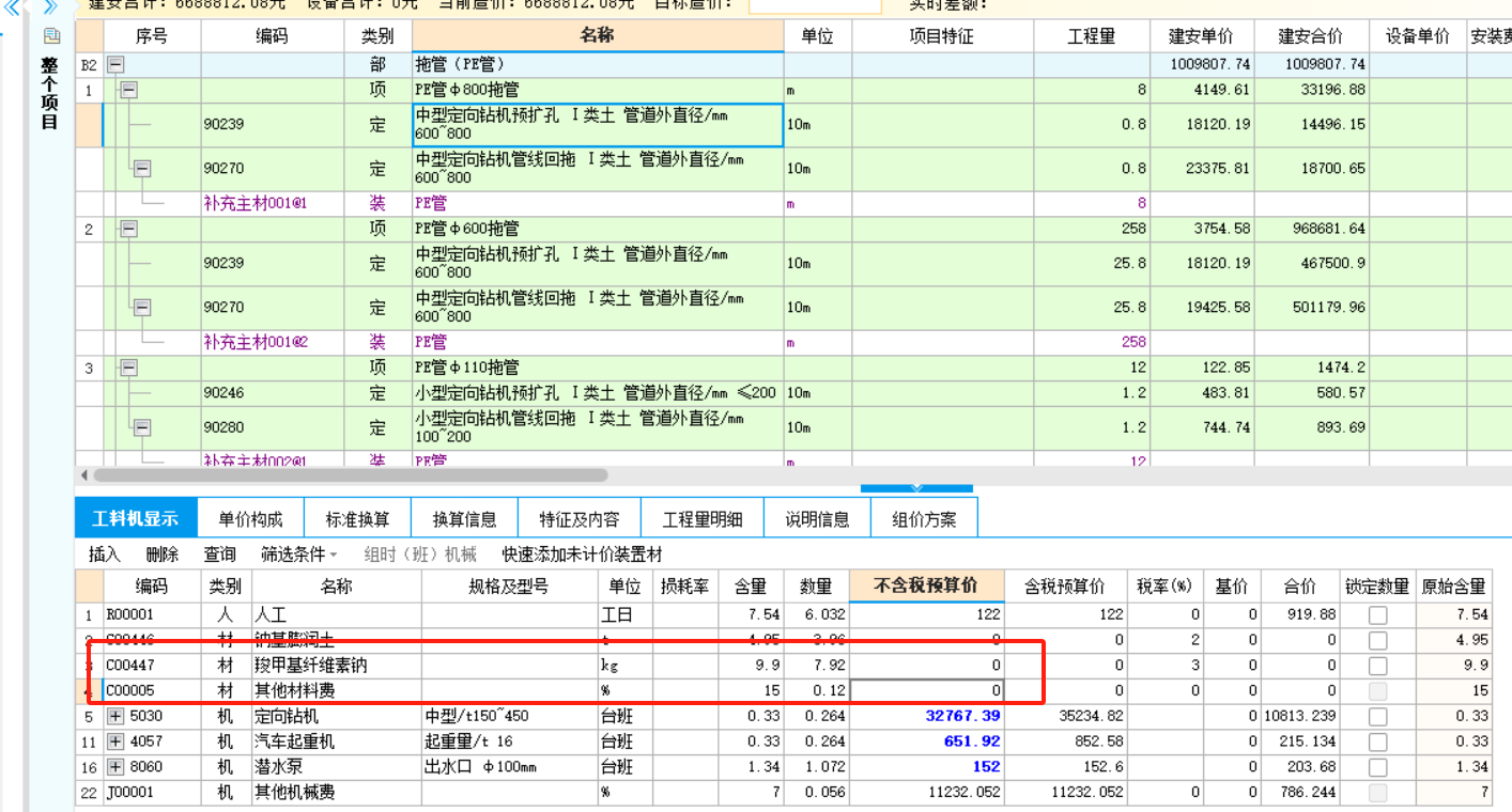 其他材料费