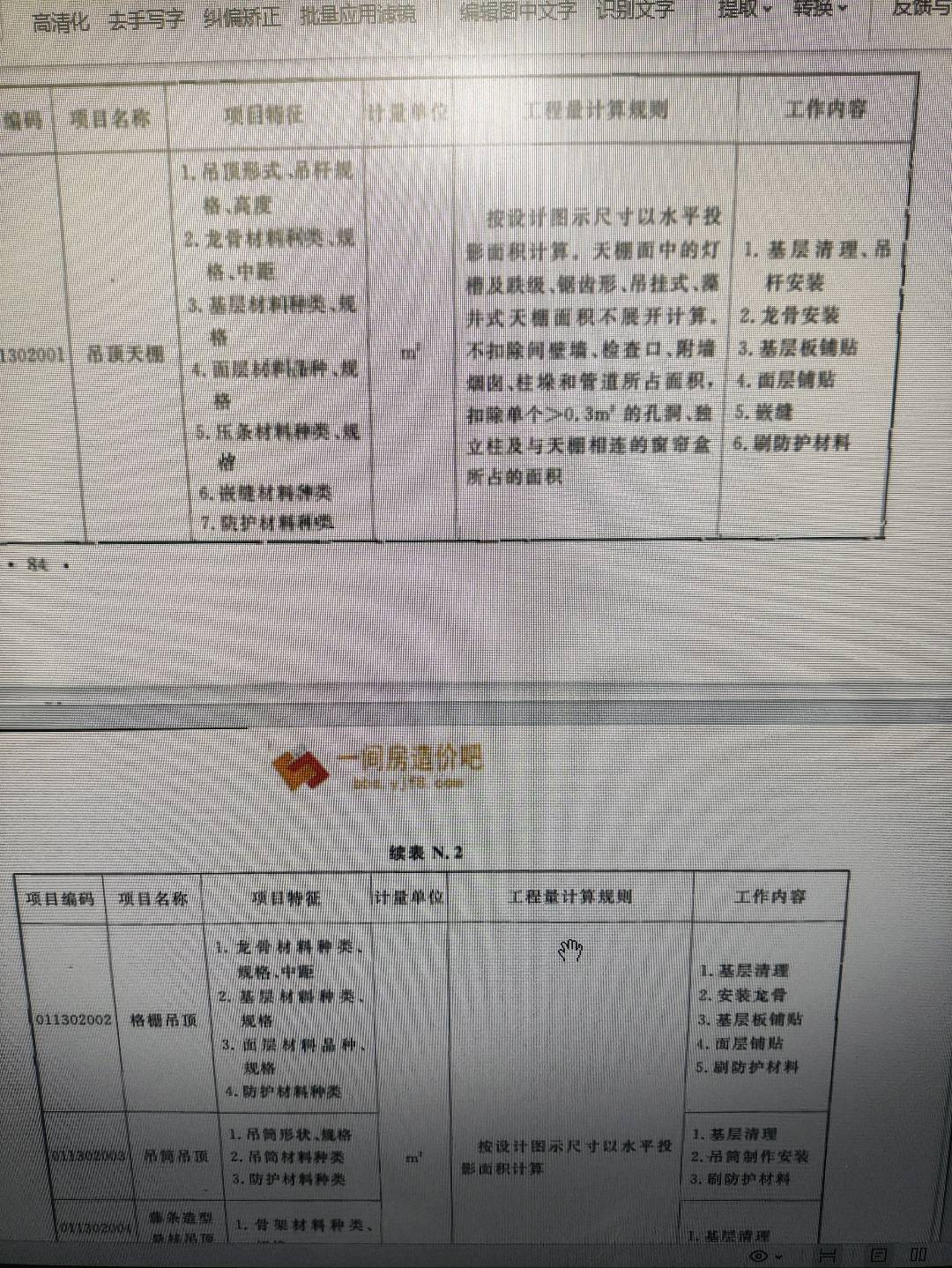 投影面