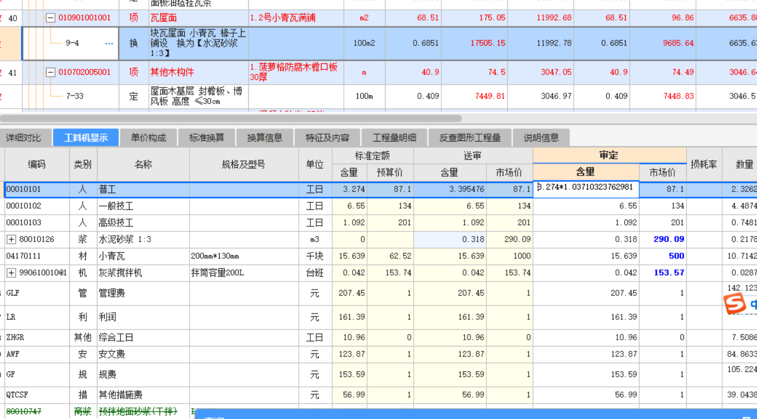 人工含量