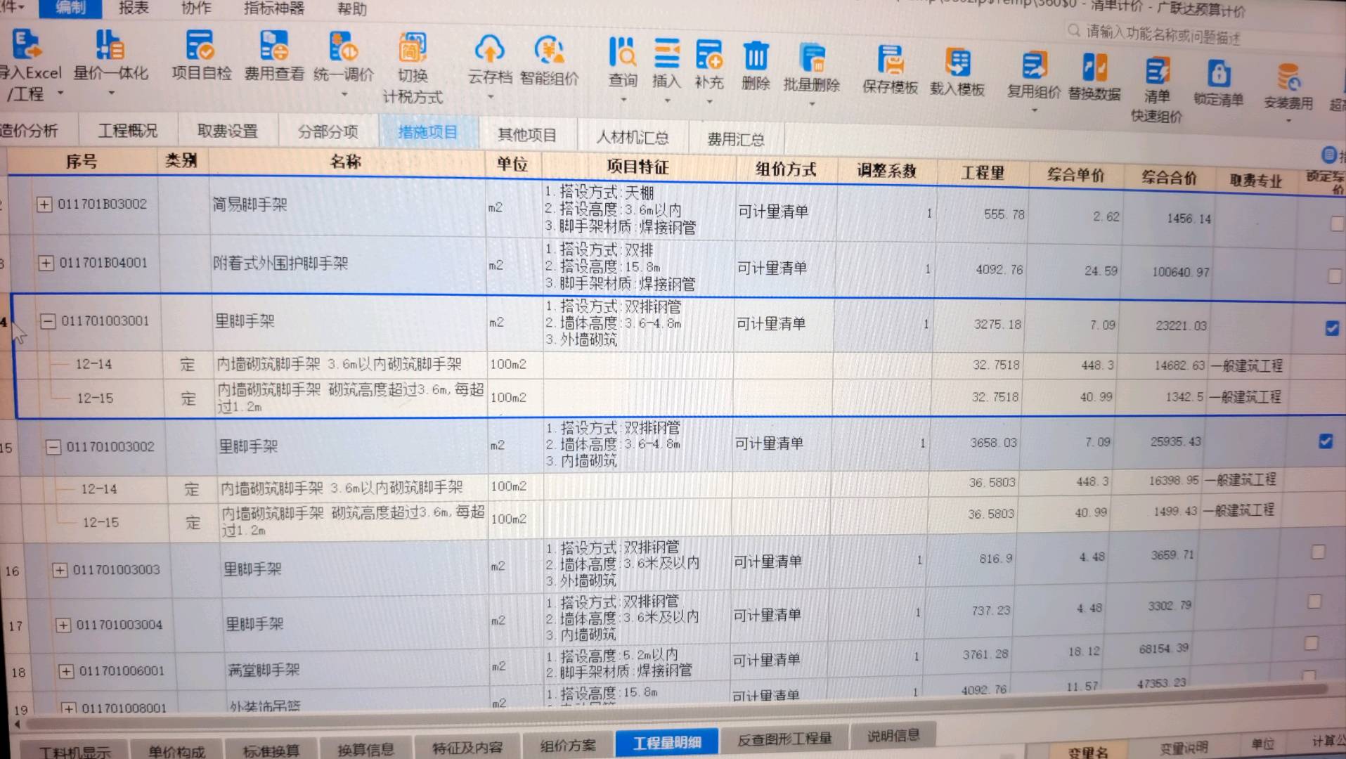 措施項