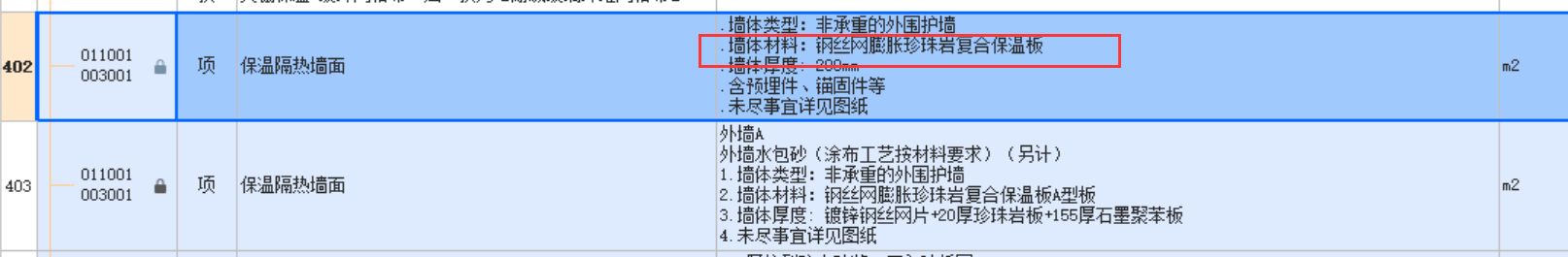 清单项