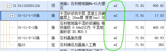 计价单位