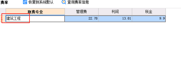 取费专业