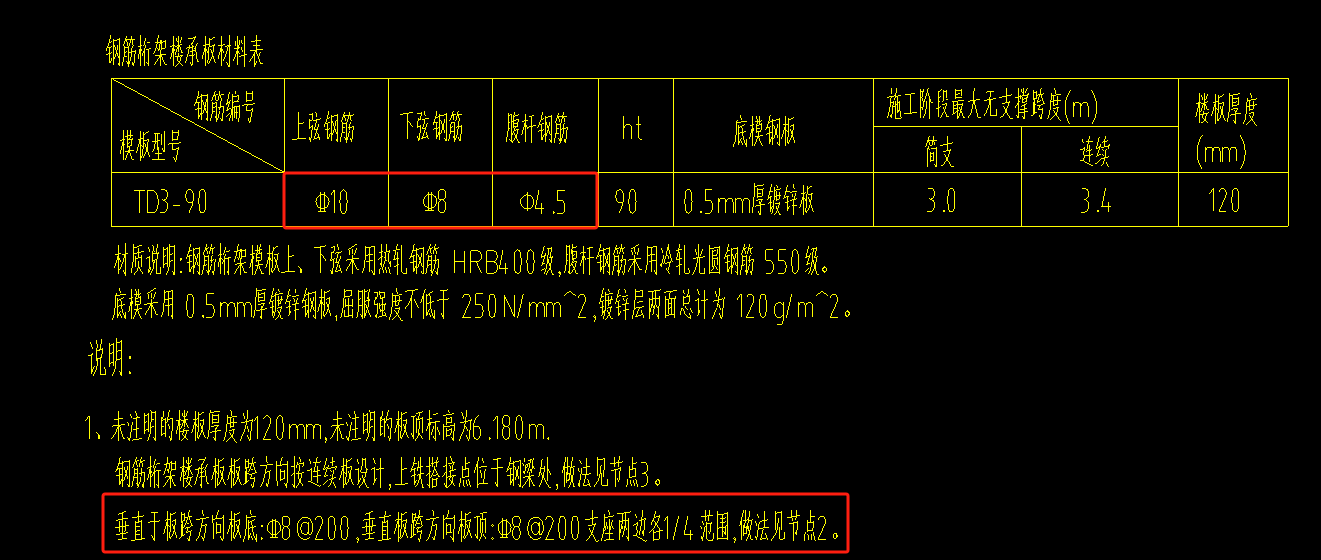 上弦钢筋