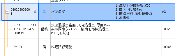 项目特征