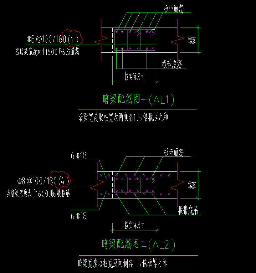 上下部纵筋