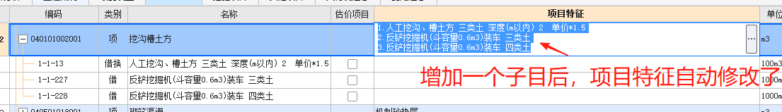 项目特征