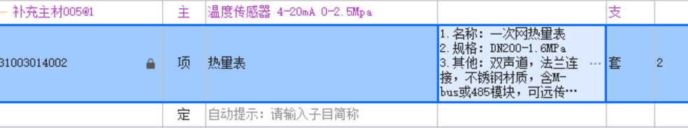项目特征