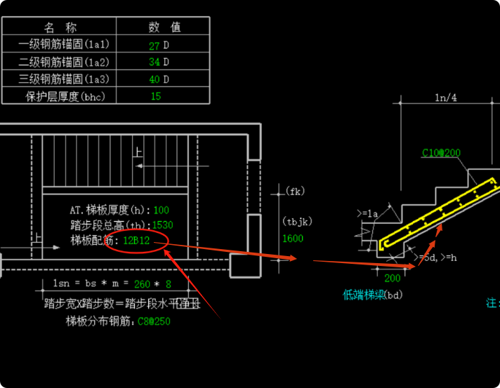 梯板配筋