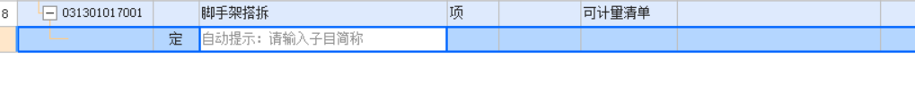措施项