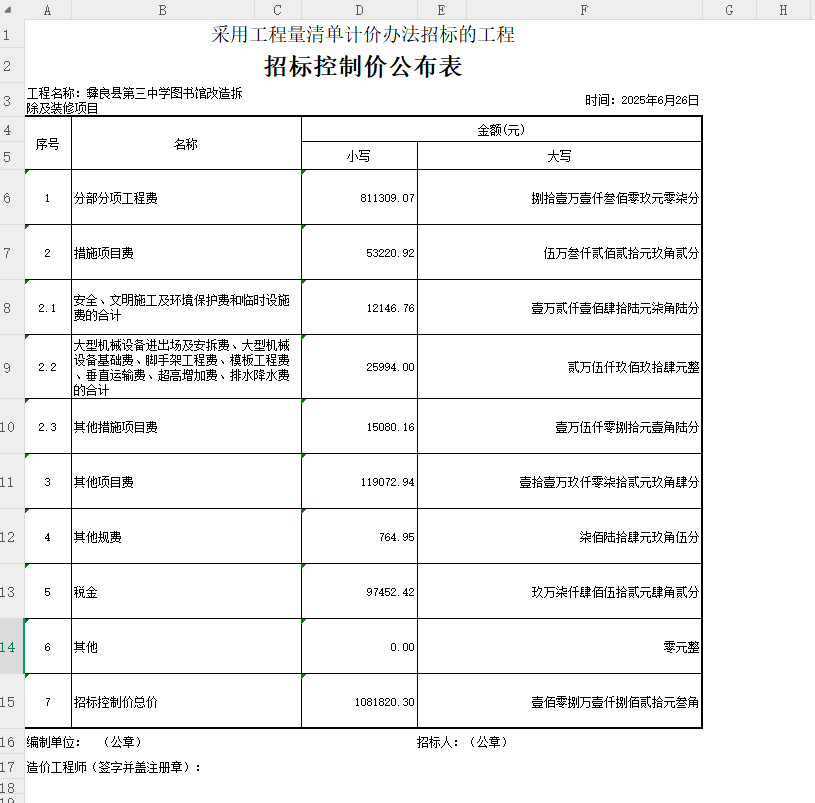 总价