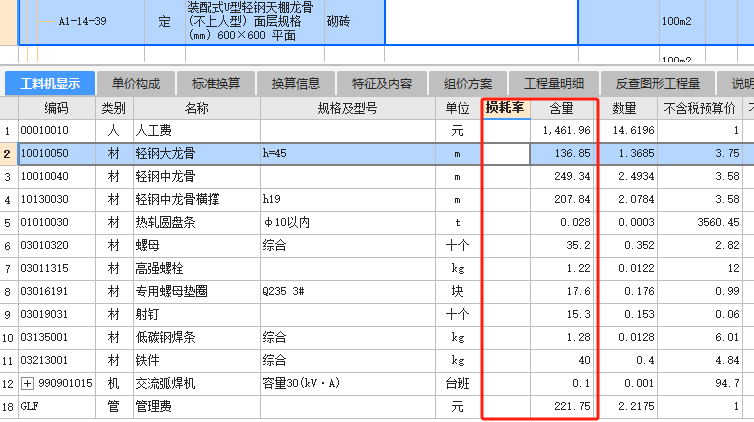 损耗率