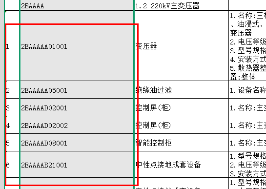 清单编码