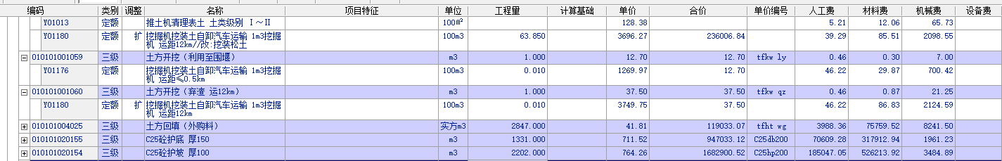 项目特征