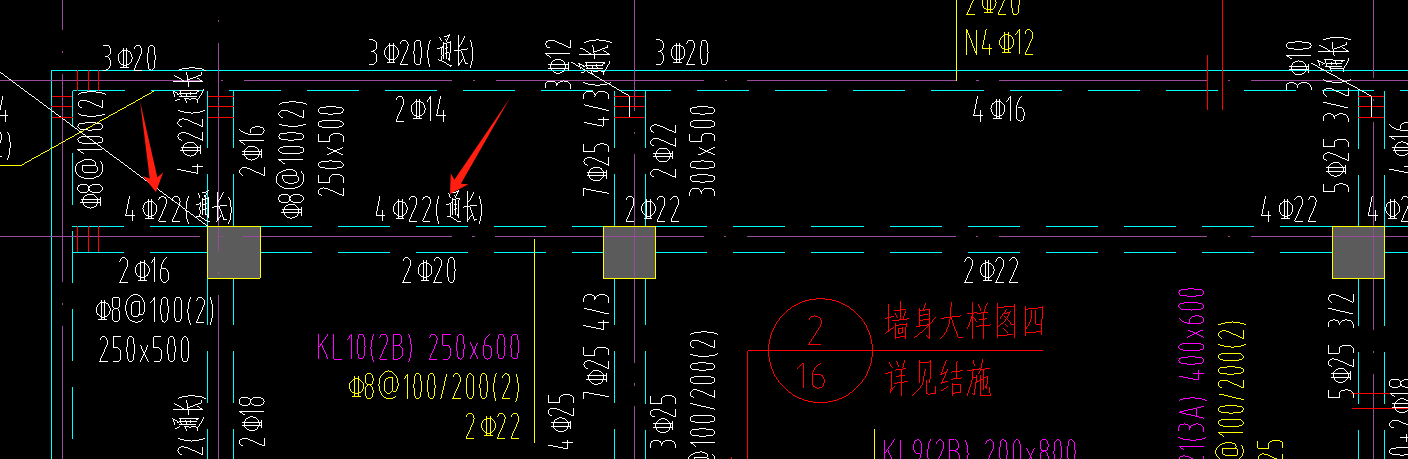 上部通长