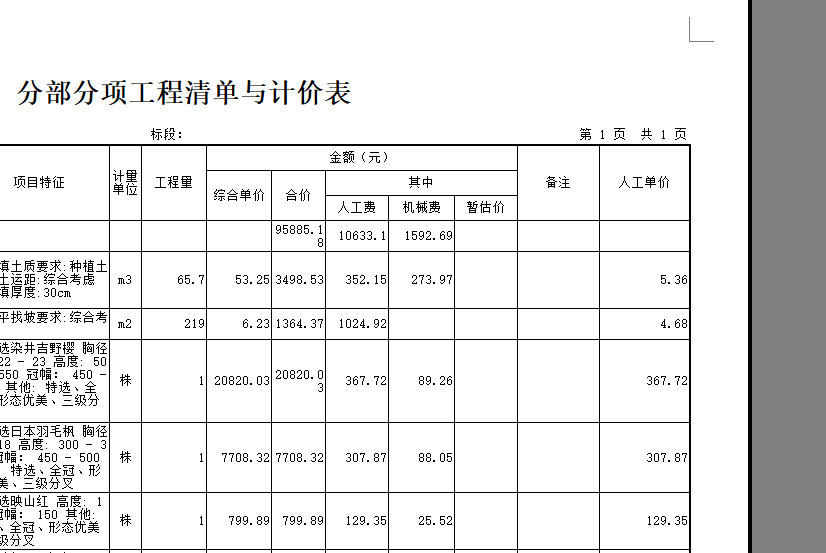 单价