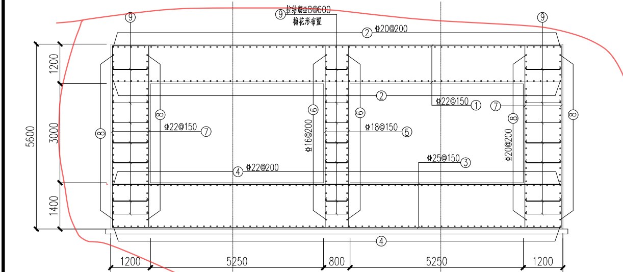 水平分布筋