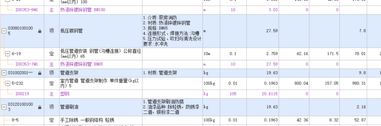 清单组价