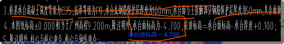 承台顶标高