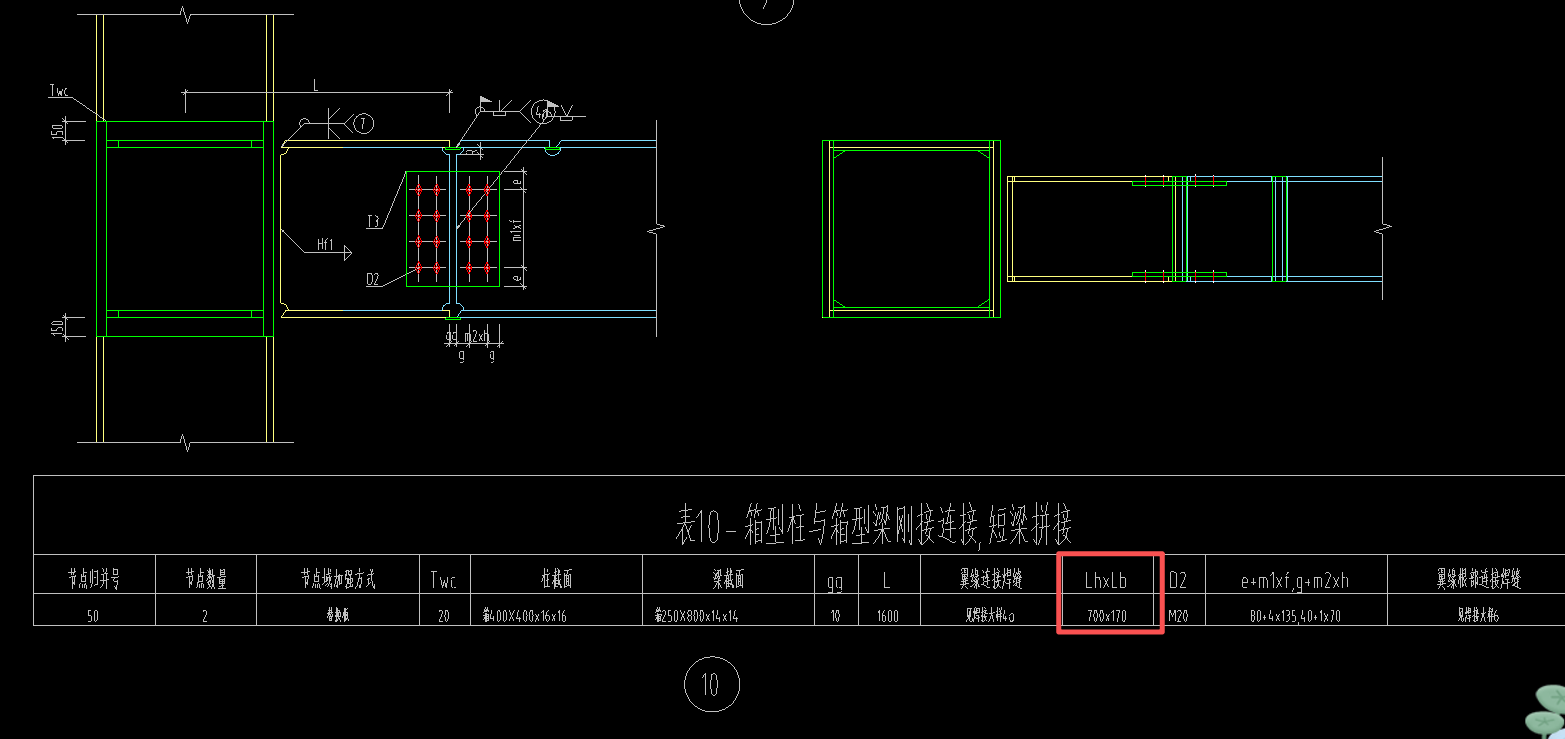 答疑：钢柱钢梁连接节点Lh*Lb是什么意思