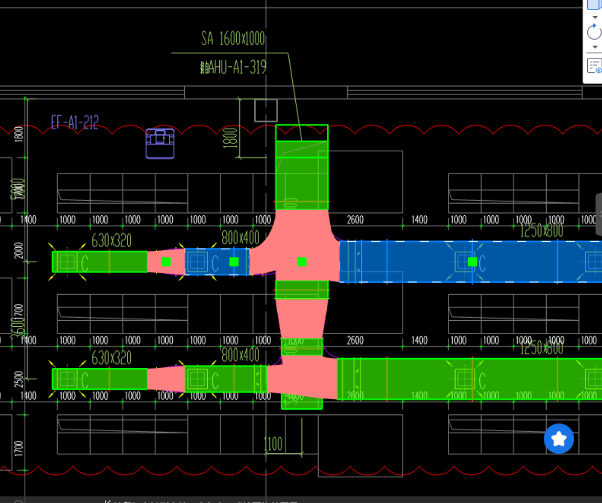 答疑：风管计算规则以中心线为准我的画法是否正确