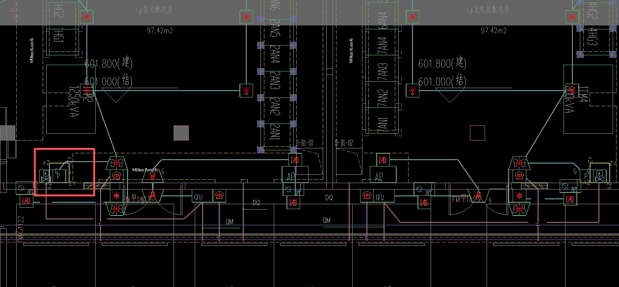答疑：配电房中的气体灭火阀门，是已经包含在气体灭火装置中了吗？我看水施平面图中未体现此