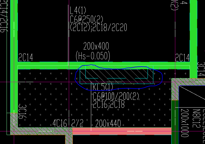 答疑：请问图中蓝色圈的部分是梁吗，应该怎么画