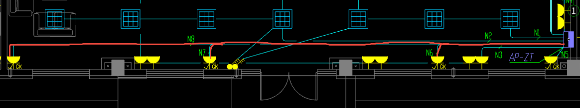 答疑：如下图中显示，N6、N7、N8的线路规格型号一致，他们是一条线分支还是要画三条线