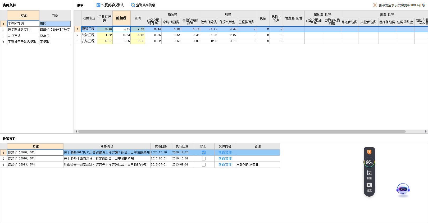 答疑：这个附加税是直接用分部分项*这个税率嘛
