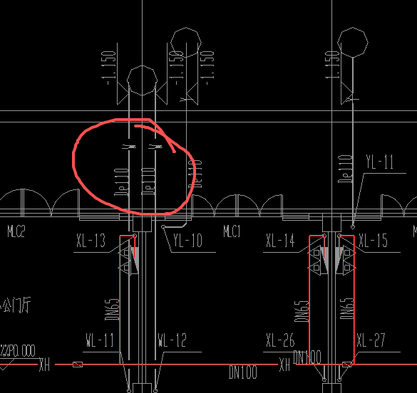 答疑：这两根管子也是消火栓系统的吗？