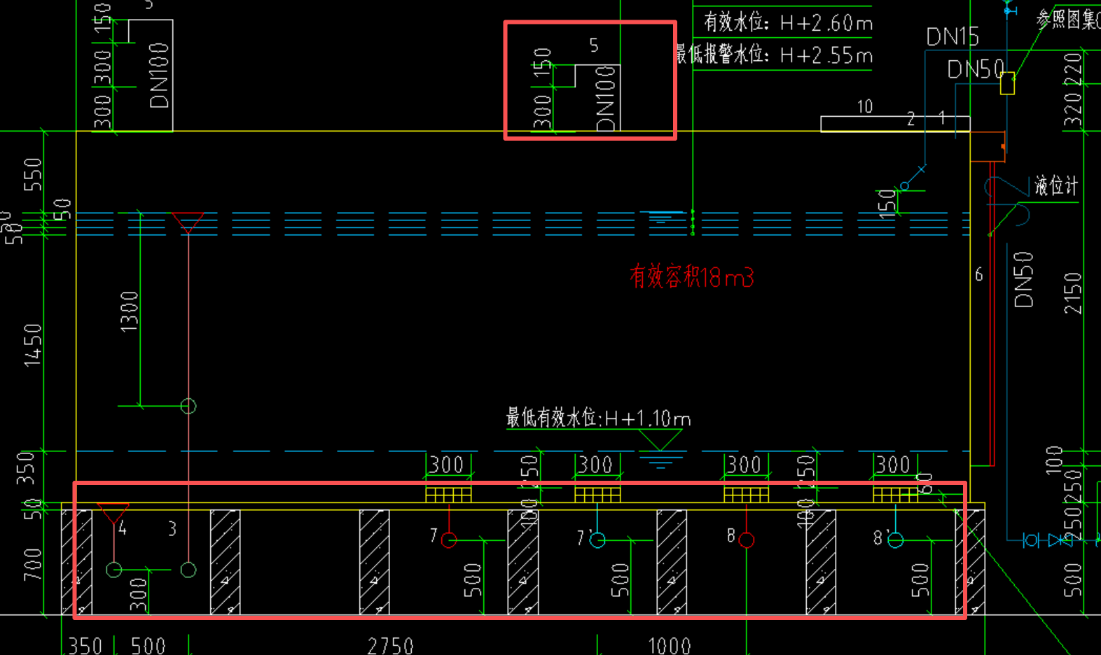 答疑：请问5是通气管，下面是溢流管吗