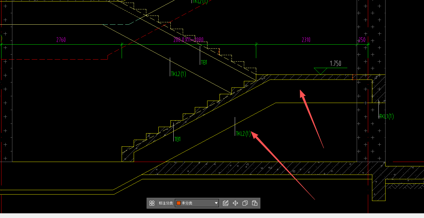 答疑：怎么让这个梁随着楼梯的标高而变化呢