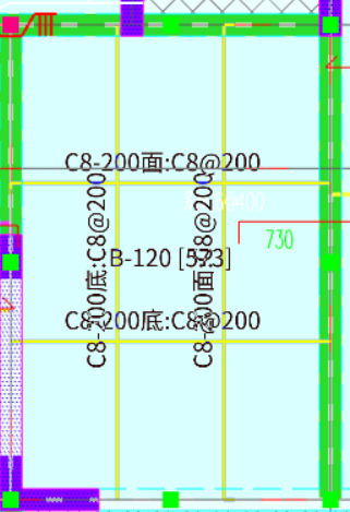 答疑：请问这个板上没画钢筋，板厚120；按图纸说明钢筋布置对了吗