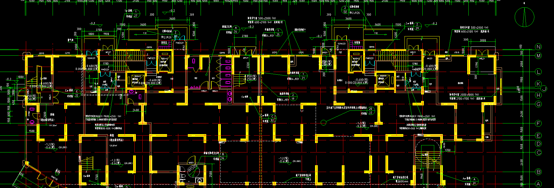 答疑：请问各位老师，首层是商超，三层开始是住户楼，我的首层的建筑面积的话有画错吗