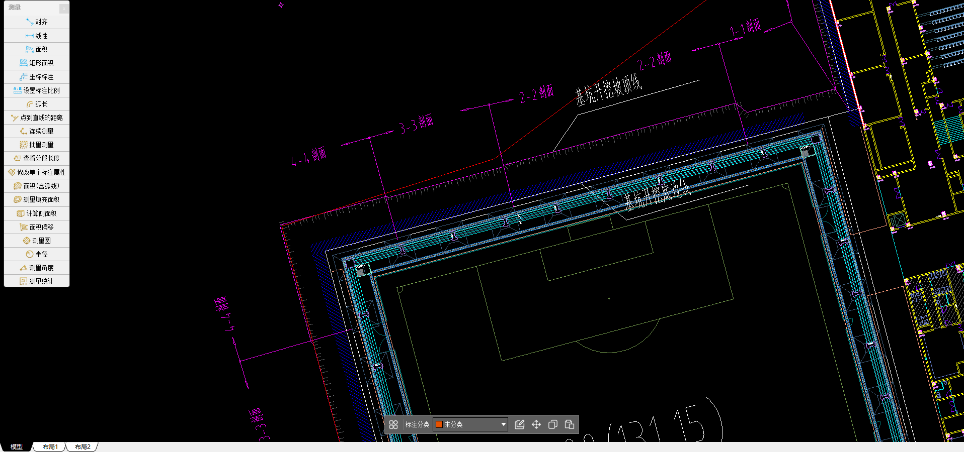 答疑：钢板桩，按图纸上那个来测量长度的？是长÷2嘛？