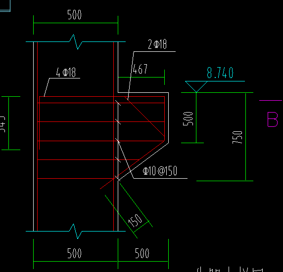 答疑：根据图1的牛腿柱，钢筋是图2还是图3的样子？
