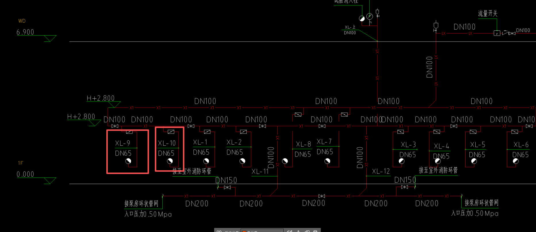 答疑：谁能看得出来这些立管的底标高是多少呀，立管高度