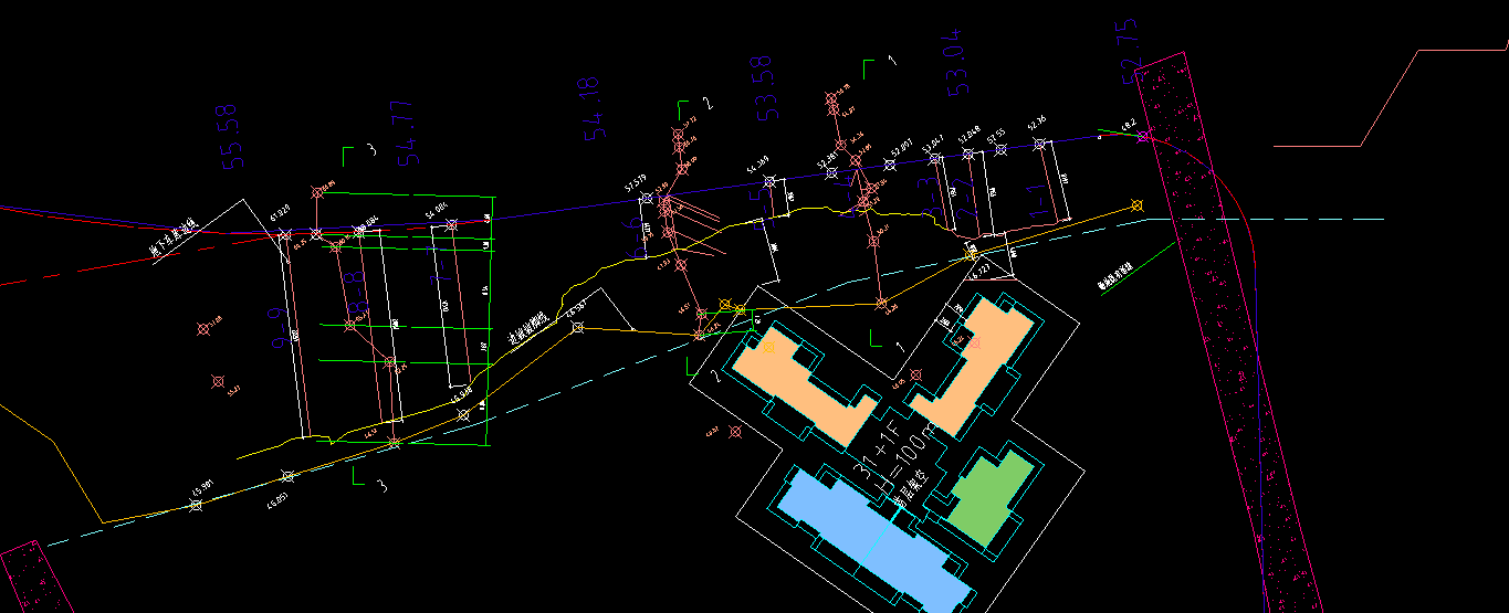 答疑：这种基坑支护怎么绘制呢？在模型里面？没看到哪个是坡顶线