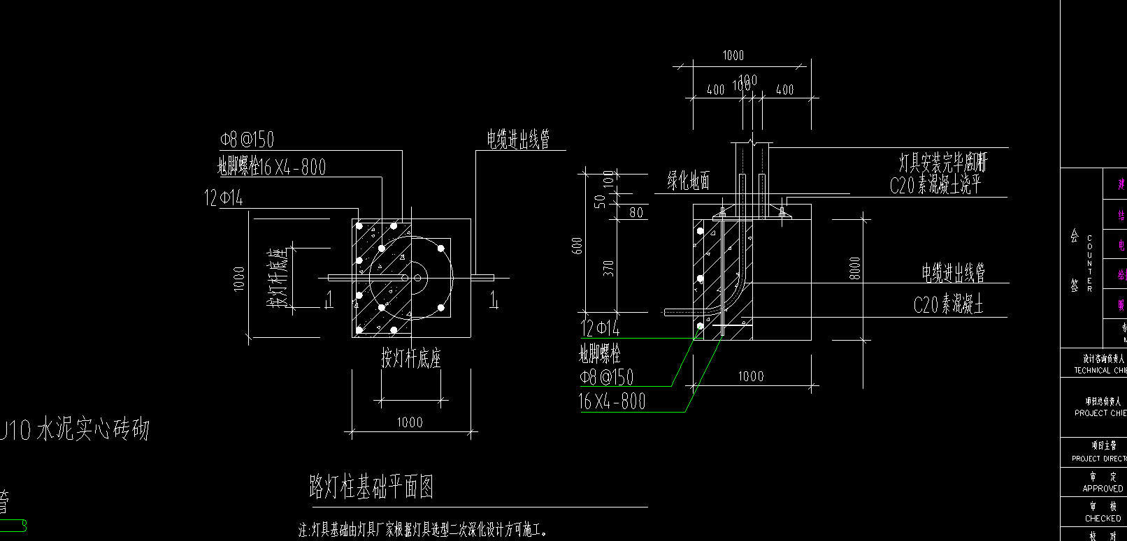 答疑：请问这类型的路灯应该怎么套基础？