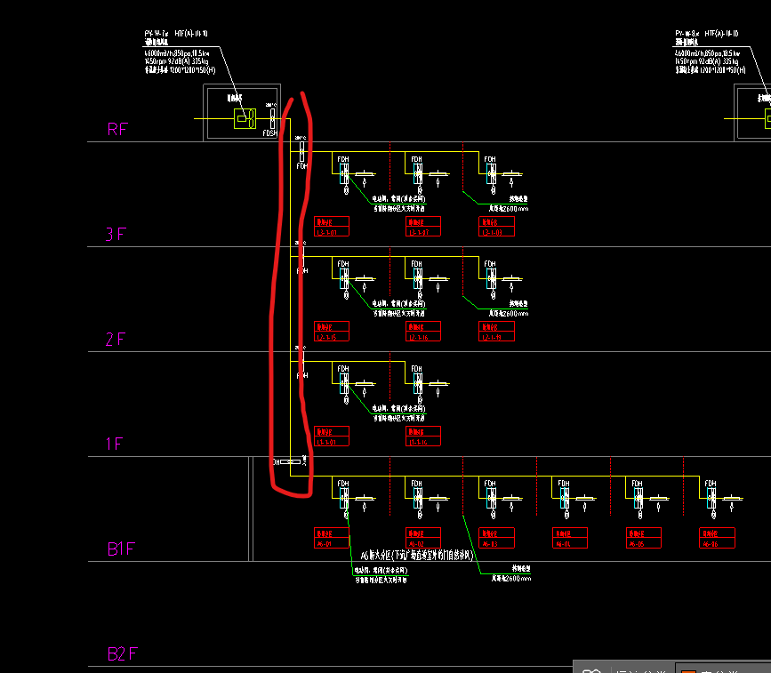 答疑：地下室竖井风管标高需要计算层底标高到层顶标高的长度工程量吗？图纸显示未到地下二层