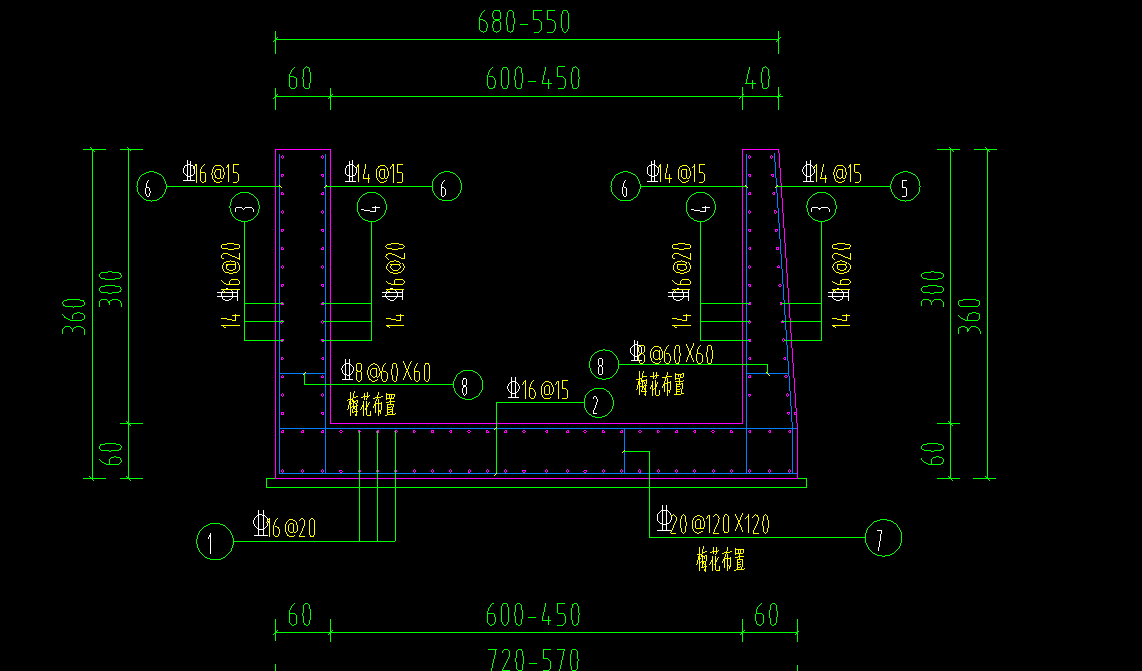 答疑：图中边墙受力筋和主筋分别是几号？