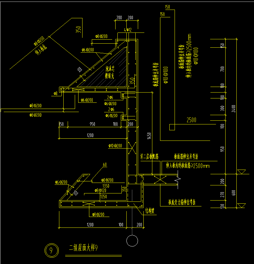 答疑：在广联达土建GTJ中，图上的屋面大样如何绘制？填充部分怎么绘制？