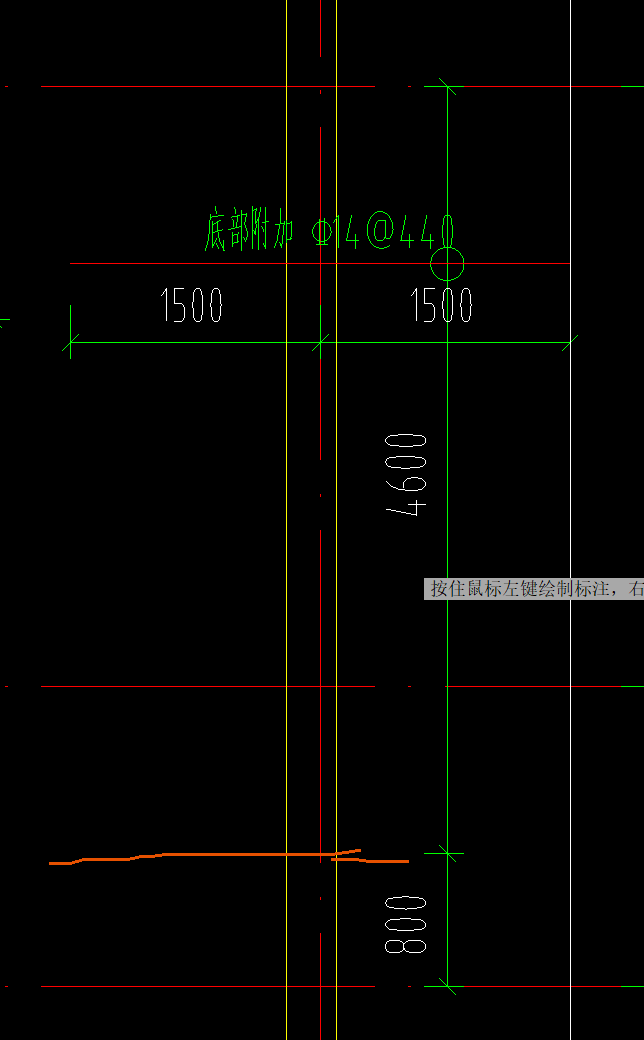 答疑：请问图中附加筋下面范围是不是到800上面的划线处？