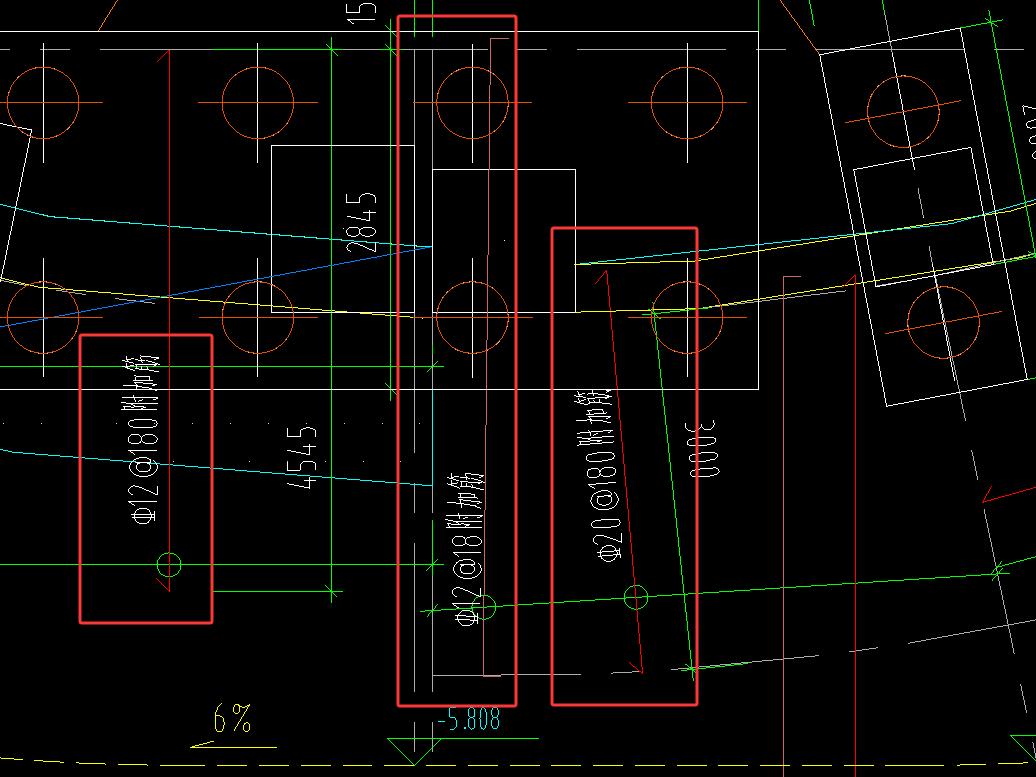 答疑：请问如何判断这部分筏板附加筋哪个是面筋、底筋？广联达建模此部分弯钩如何设置？详图