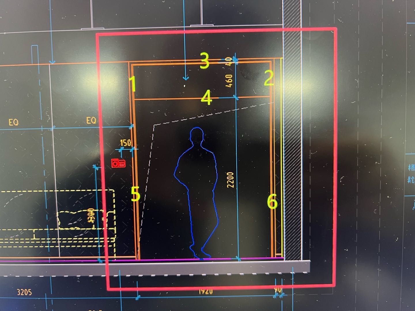 答疑：图示是门套+门楣板。请问门套和门楣板的工程量各是多少？是哪些序号处位置相加呢？